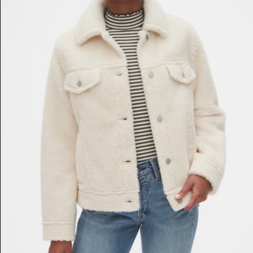 GAP Cream Sherpa Jacket
